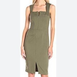 BAILEY/44 Sundowners dress sleeveless olive color lined front zip size Medium